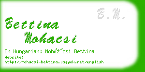 bettina mohacsi business card